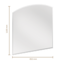 Funkenschutzplatte Glas Segmentbogen