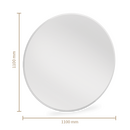 Funkenschutzplatte Glas Kreis