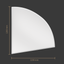 Funkenschutzplatte Glas Viertelkreis