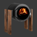 Ausstellungsmodell Kaminofen Kanuk&reg; STAND Wood Buche ge&ouml;lt  gebrannt