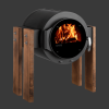 Ausstellungsmodell Kaminofen Kanuk® STAND Wood Buche geölt  gebrannt