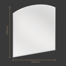 Funkenschutzplatte Glas Segmentbogen