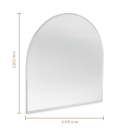 Funkenschutzplatte Glas Rundbogen