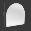 Funkenschutzplatte Glas Rundbogen